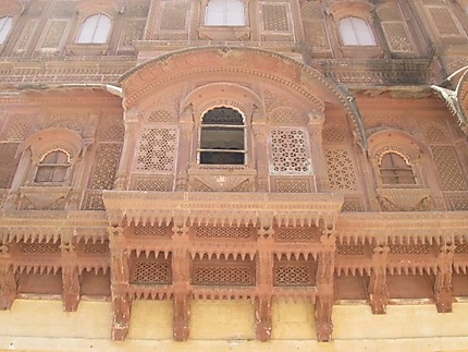 Balcon décoré Forteresse de Mehrangarh