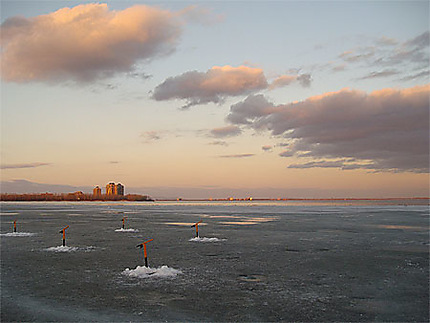La pêche sur la glace à Montréal