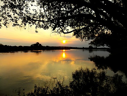 Coucher de soleil sur le Zambèze