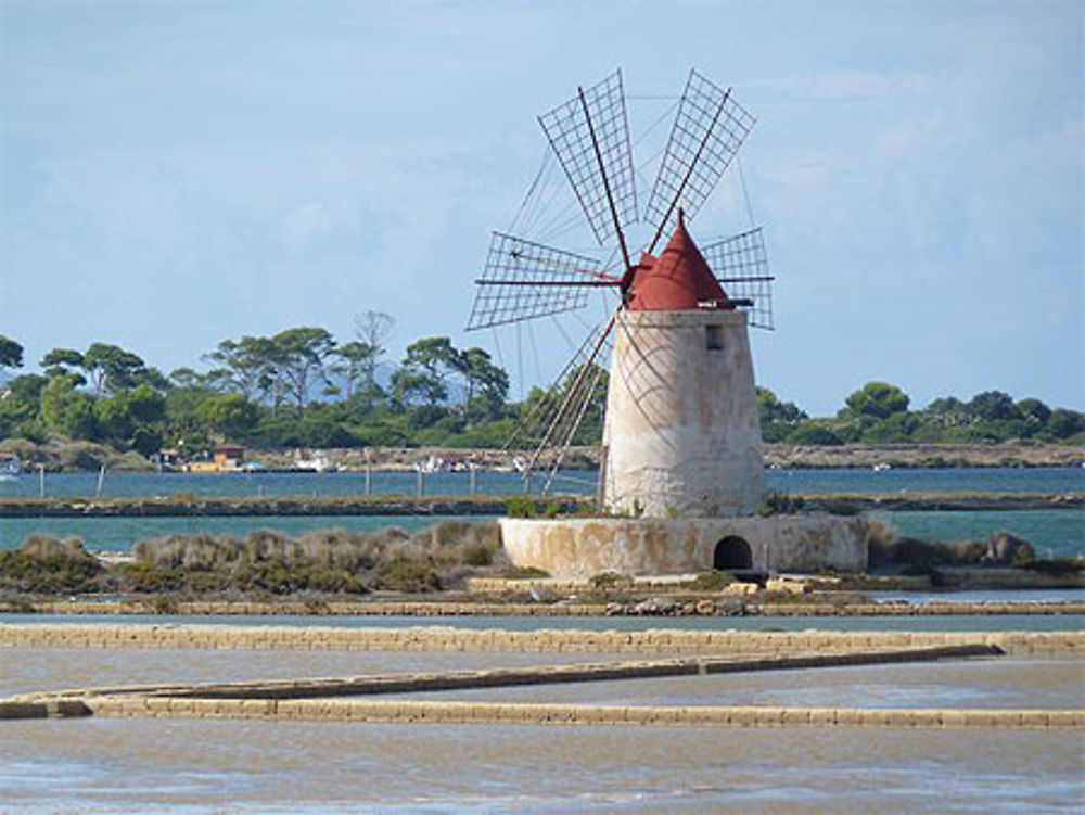 Marais salants entre Trapani et Marsala