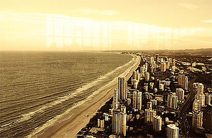 View of the gold coast