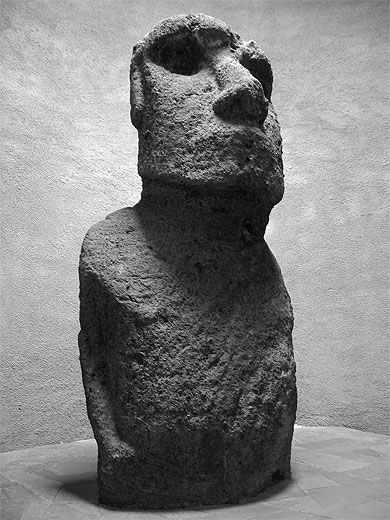 Moaï exposé au Museo Arqueologico de La Serena