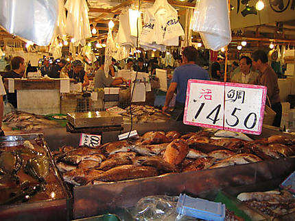 Etales, marché de Tsujiki