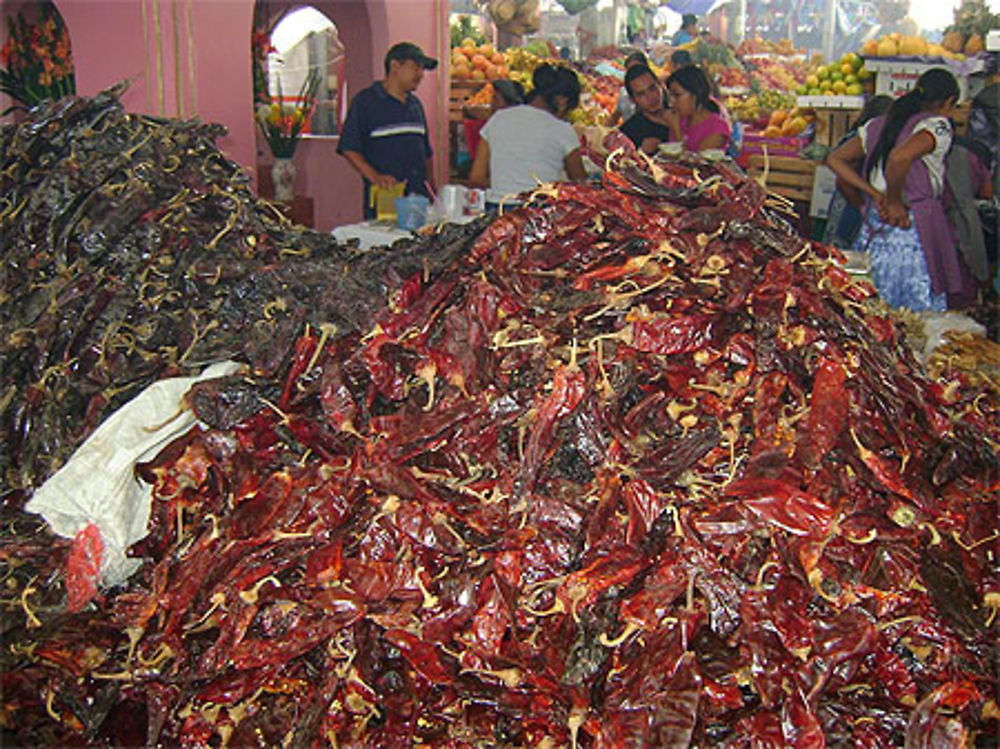 Piments au marché