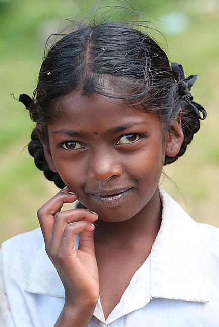 Jeune Tamoule au Sri Lanka