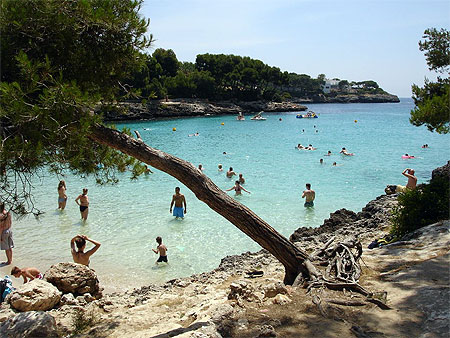 La plage de Cala Gran à Cala d'Or La plage de Cala Gran à Cala d'Or