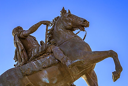 Lyon - Statue de Louis XIV et son cheval