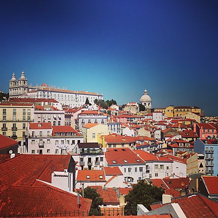 Lisbonne vue du miradouro de l'alafama