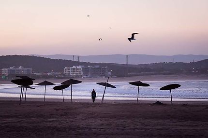 Essaouira, La plage au lever du soleil