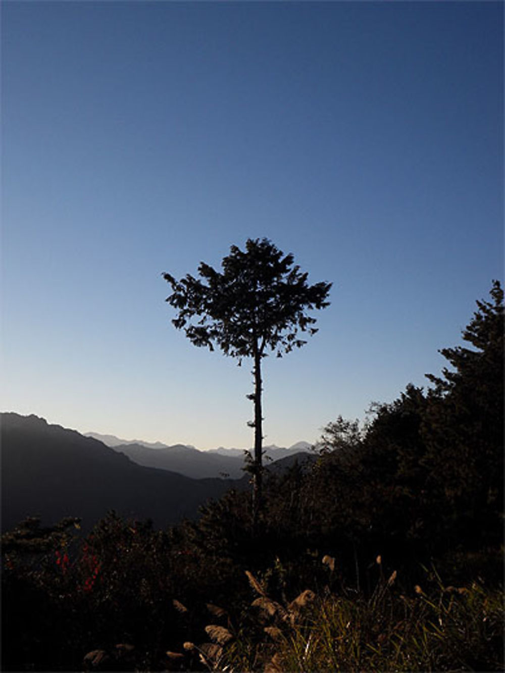 Lever de soleil au-dessus du Jhushan