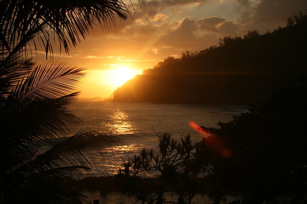 Coucher de soleil à Manapany