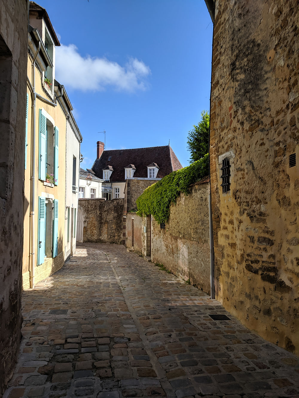 Ruelle pavée à Mortagne-au-Perche