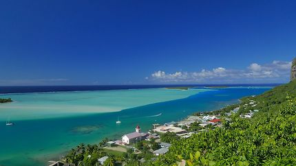 Panorama sur le lagon de Maupiti