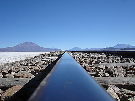 Rail au milieu du désert