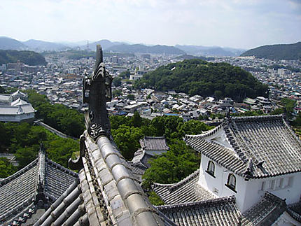 Château Himeji vu d'en haut