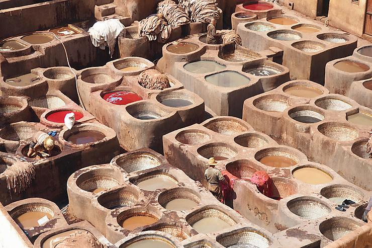 Tannerie de Fès, Maroc