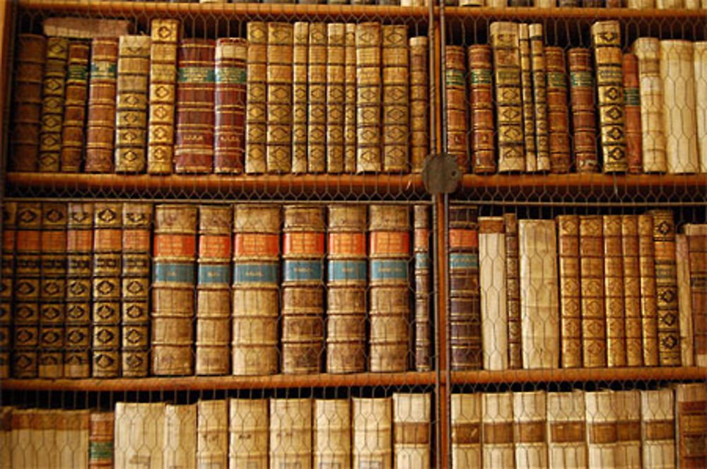 Livres dans la bibliothèque de l'archiabbaye de Pannonhalma