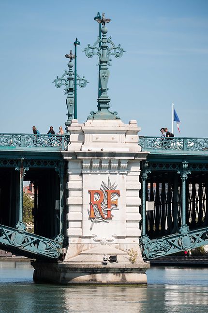 Pont de l'Université sur le Rhône à Lyon