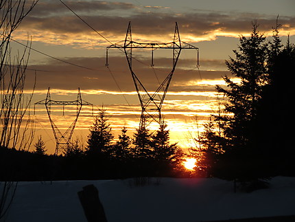 Pylones électriques à St-Donat de Rimouski