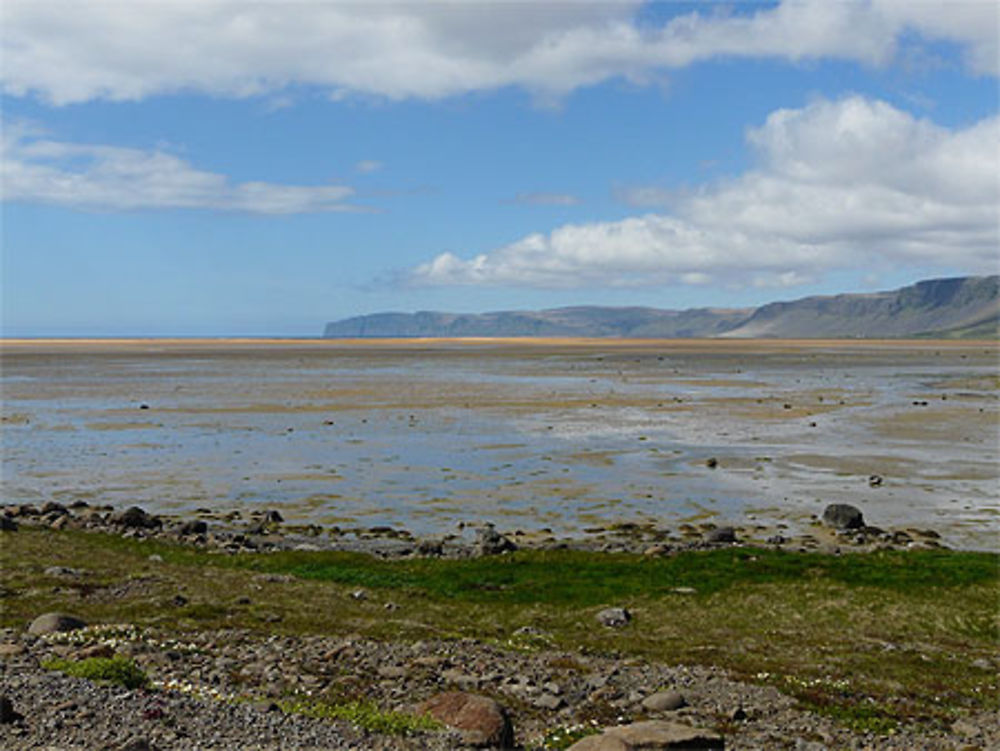 Lagune et plage de Raudasandur, 