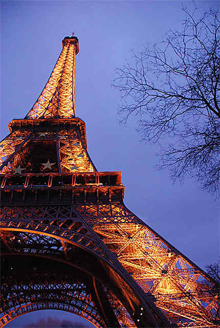 Tour Eiffel illuminée pour le Nouvel An 2009