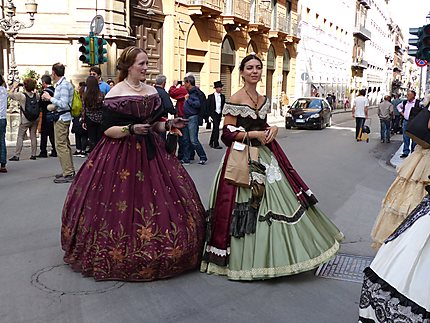 Défilé de mode dans le centre de Palerme 