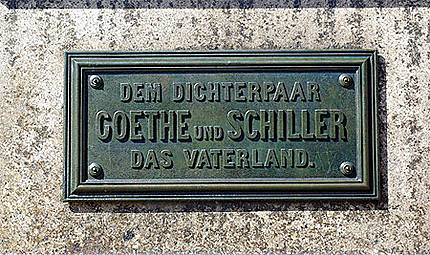 Plaque commémorative de Schiller et Goethe