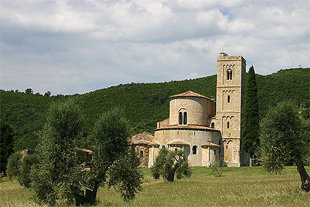 Toscane, l'abbaye de Sant Antimo