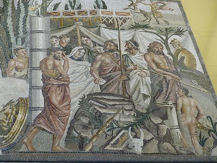 Fragment de mosaïque Villa romaine 1er s. av J.C