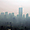 World Trade Center dans la brume et la pollution