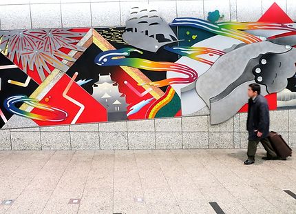 Fresque station de métro Shinsaibashi