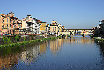 Toscane, Florence, Quais de l'Arno et  Vieux Pont