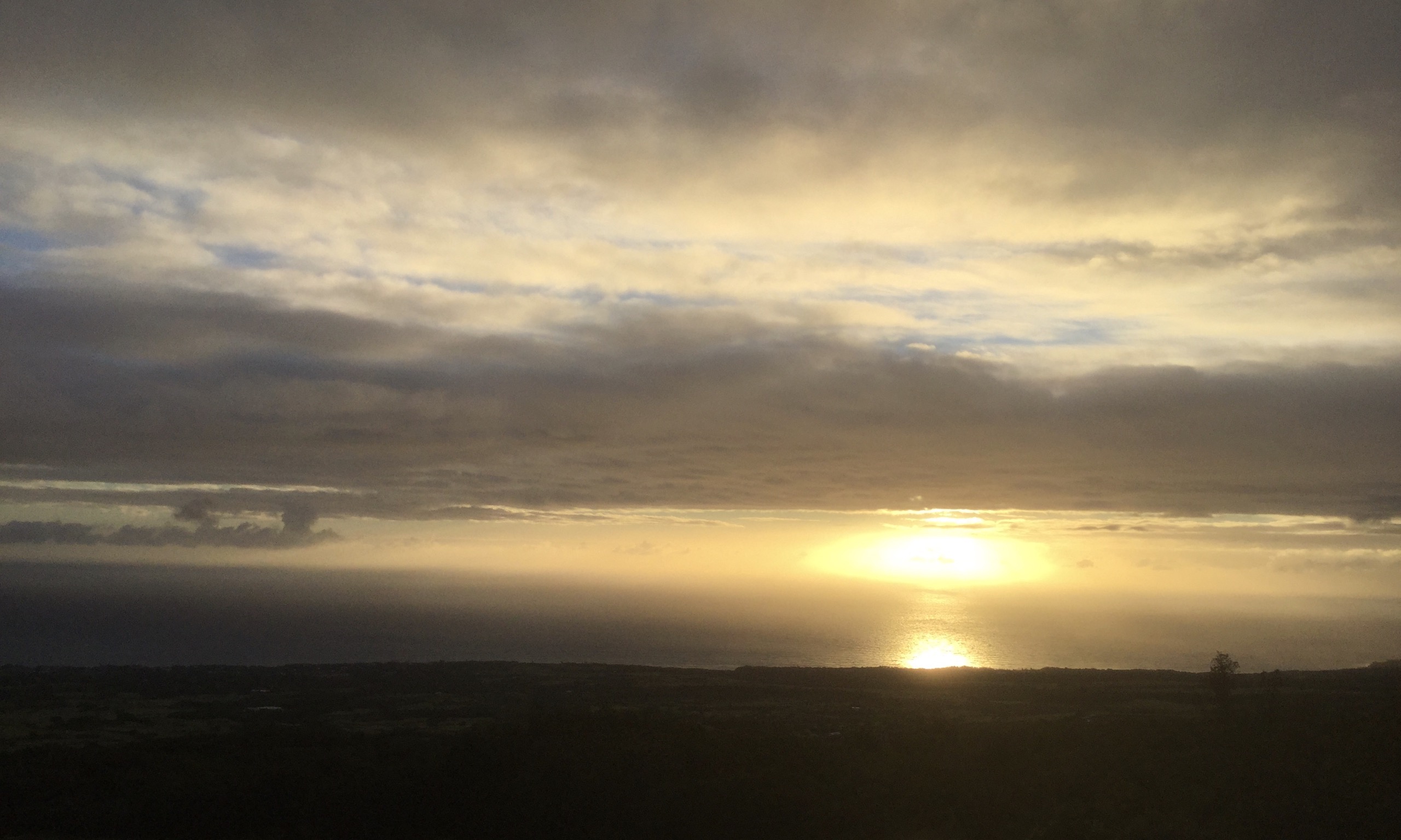 Coucher de soleil dans l’Est de La Réunion 