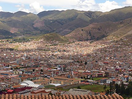 Ville de Cuzco vue de très haut 