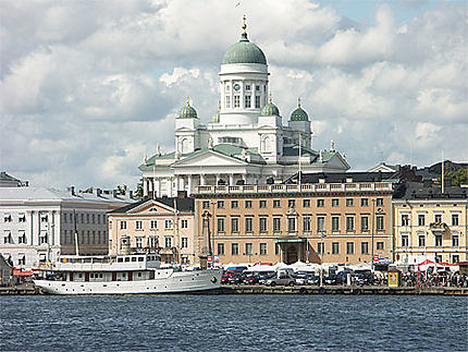 Vue du Port et de la Cathédrale d'Helsinki