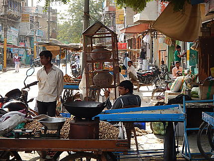 Commerces dans la rue principale de Mandawa