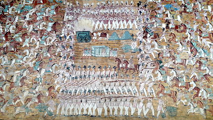 Fresque au Tipu Palace de Srirangapatna