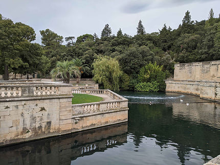 Vue Jardins de la Fontaine de Nîmes