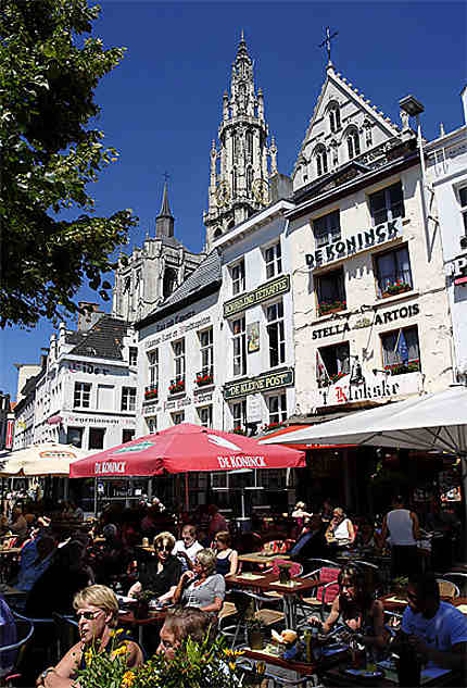 Terrasses, place Verte, Anvers