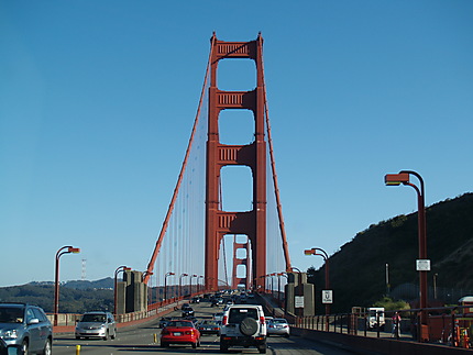 En voiture sur le Golden Gate
