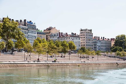 Les berges du Rhône, rive gauche à Lyon