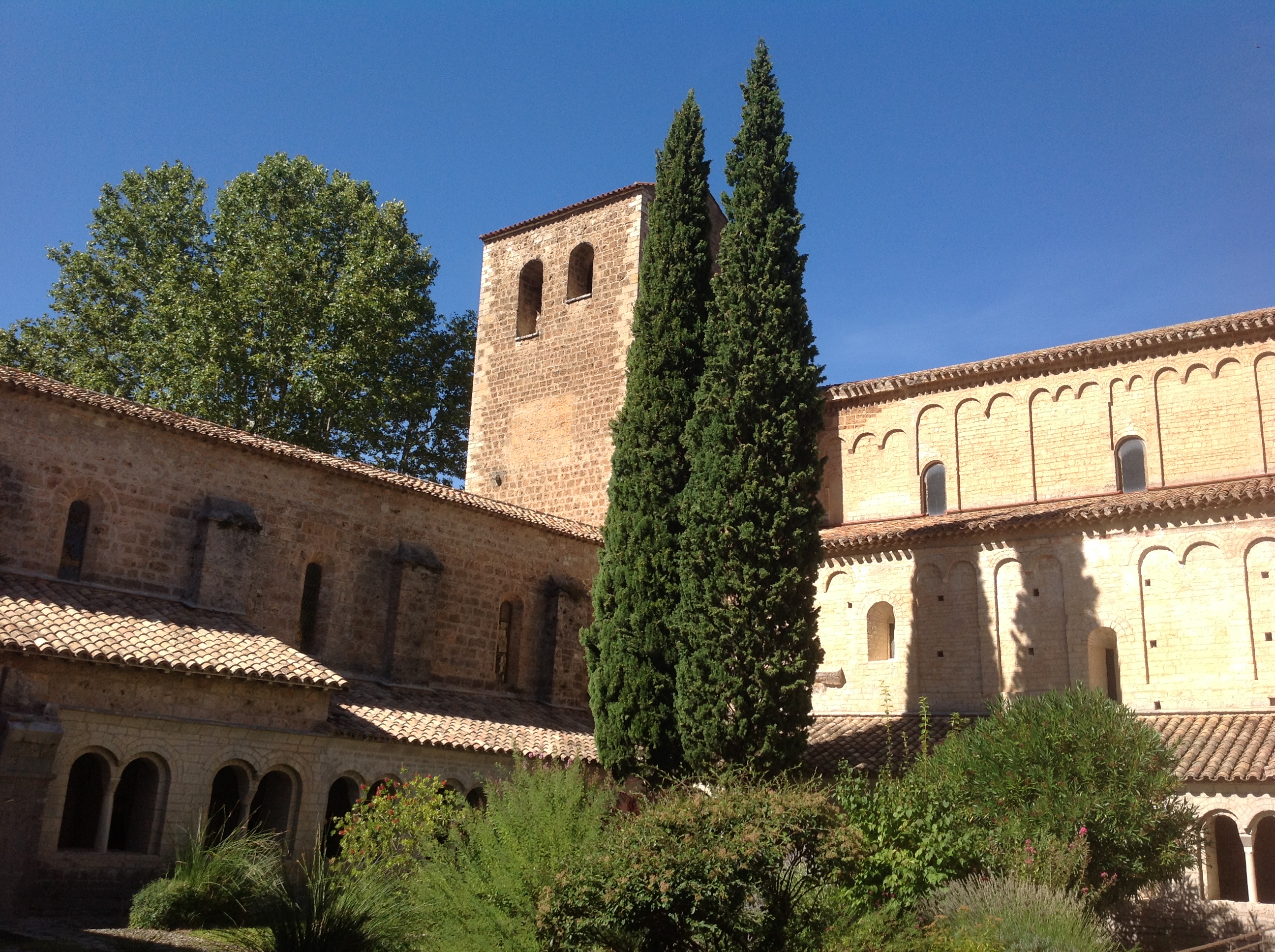 Cour du cloître de Saint-Guilhem-le-Désert Cour du cloître de Saint-Guilhem-le-Désert