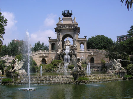 Housse de couette Fontaine du parc de la Ciutadella, à Barcelone, Espagne 