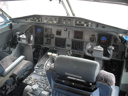 Avion-musée : cockpit