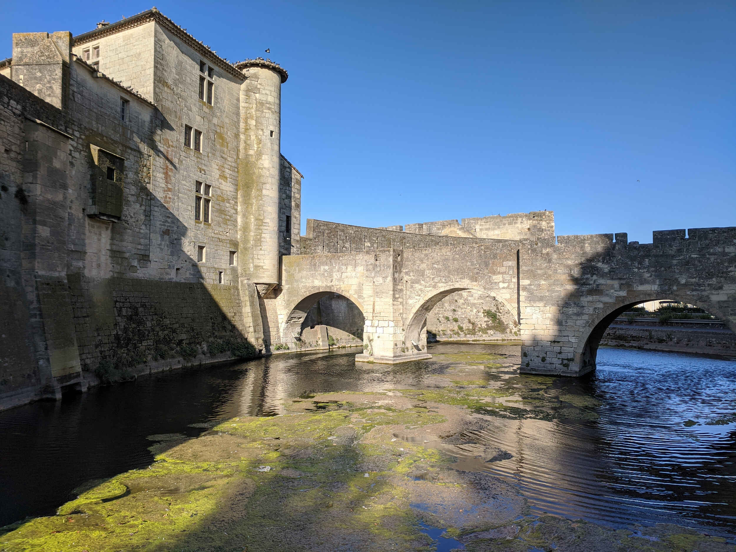 Près de la tour Constance à Aigues-Mortes Près de la tour Constance à Aigues-Mortes