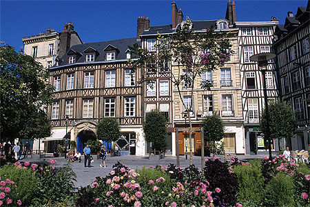 Façades, place de la Pucelle d'Orléans, Rouen