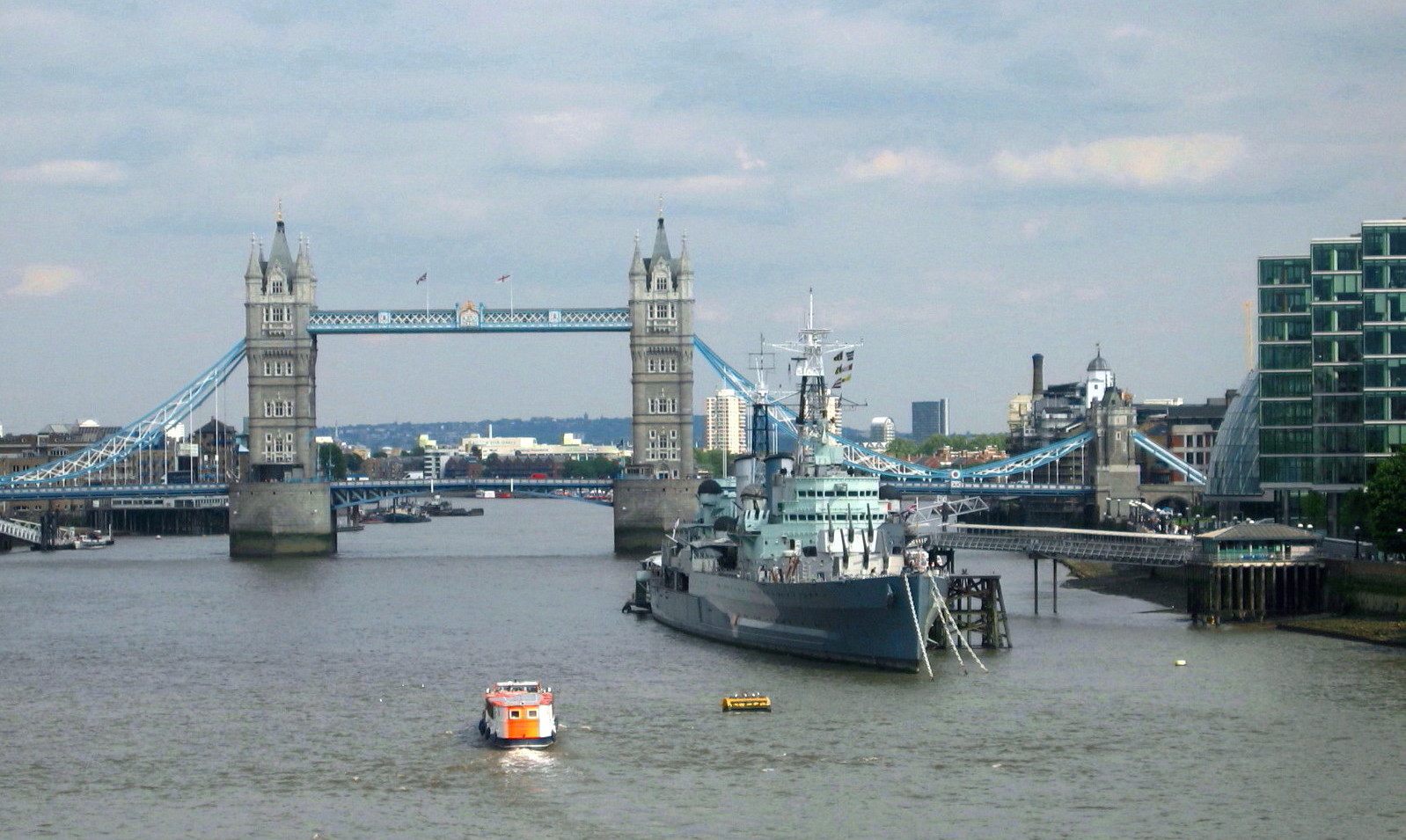 Tamise Et London Bridge Ponts Bateaux Transport Fleuve Tower Bridge City Tower 7792