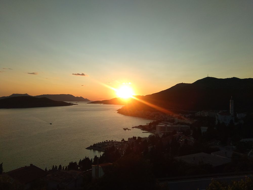 Coucher de soleil à Neum