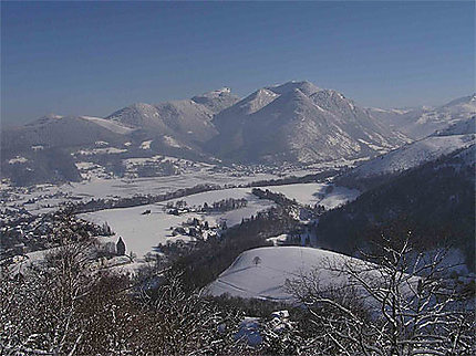 Vallée de Campan vue depuis la Vierge du Bédat