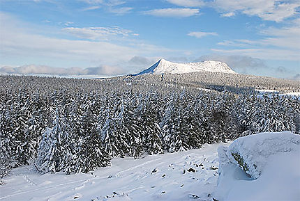 Le Mont Mezenc sous la neige